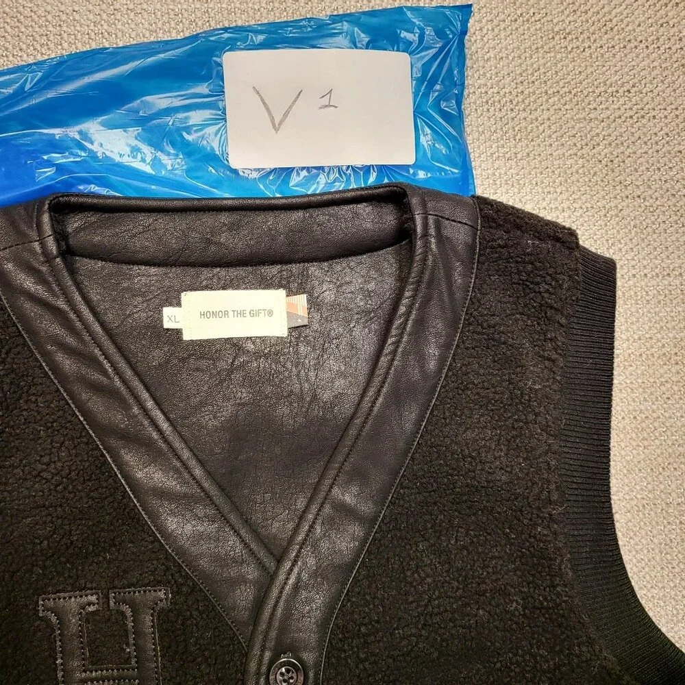 Women's Bonded Vegan leather Vest sherpa NWT Size XL Honor the Gift - Picture 7 of 15